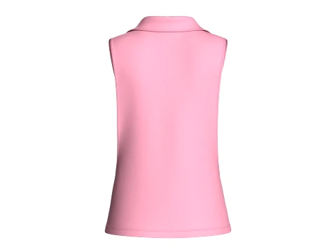 Girls Sleeveless Suit Vest Blazer 3D Model