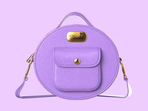 Leather Hand Bag V2 3D Model