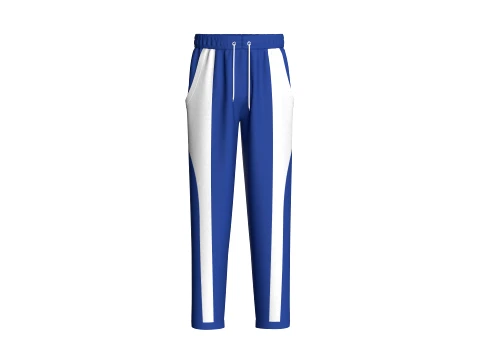 Men Royal Blue And White Pant 3D Model