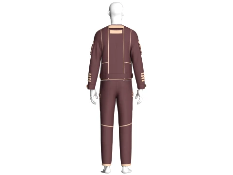 Men Tactical Jacket With Cargo Pant-Outfit 3D Model