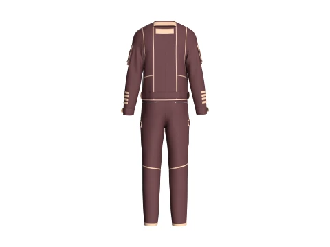 Men Tactical Jacket With Cargo Pant-Outfit 3D Model