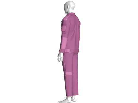 Men Tactical Jacket With Cargo Pant-Outfit 3D Model