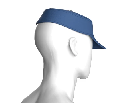 Men Kepi Cap With Central Button Accent 3D Model