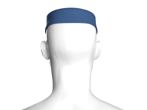 Men Kepi Cap With Central Button Accent 3D Model