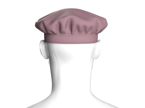 Men Newsboy Cap With Leather Strap 3D Model