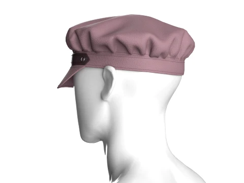 Men Newsboy Cap With Leather Strap 3D Model