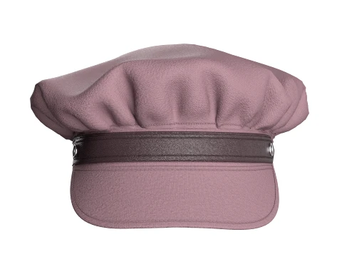 Men Newsboy Cap With Leather Strap 3D Model