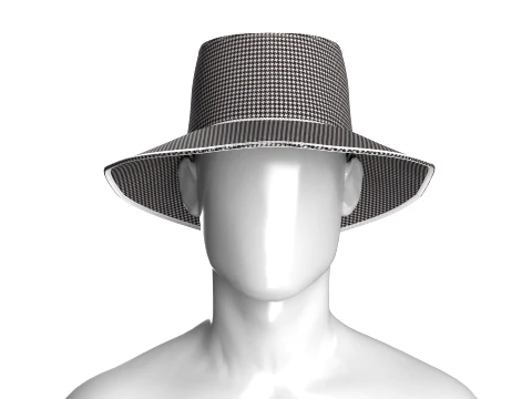 Men Wide Brim Sun Hat 3D Model