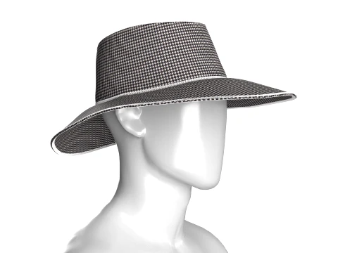 Men Wide Brim Sun Hat 3D Model