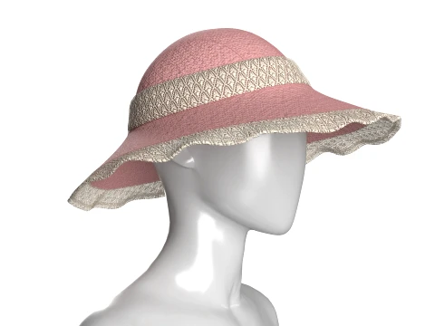 Girls Sun Hat 3D Model