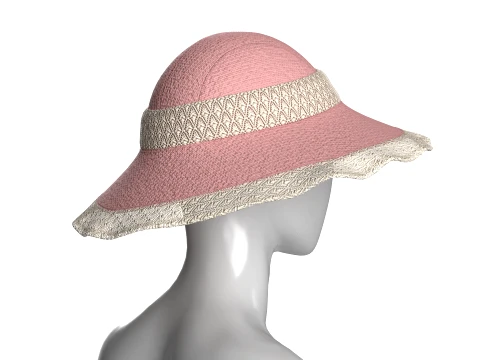 Girls Sun Hat 3D Model