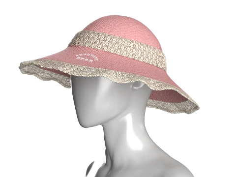 Girls Sun Hat 3D Model