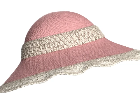 Girls Sun Hat 3D Model