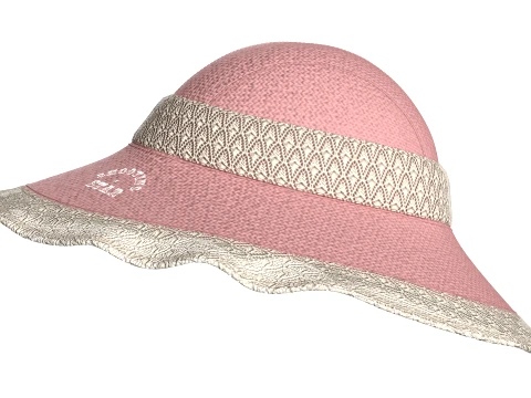 Girls Sun Hat 3D Model