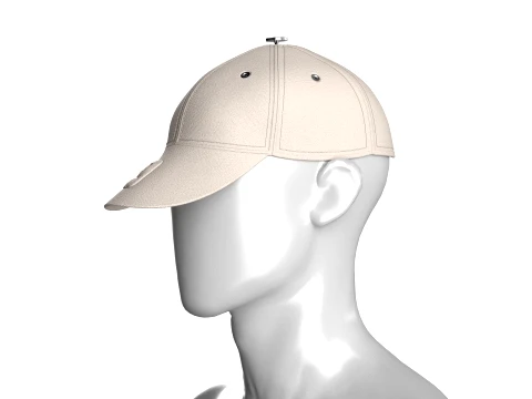 Men Baseball Cap 3D Model
