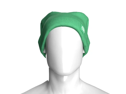 Gerippte Herrenm&uuml;tze mit seitlichem Aufn&auml;her 3D Modell