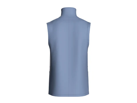 Men High Neck Full-Zip Tactical Utility Vest 3D Model