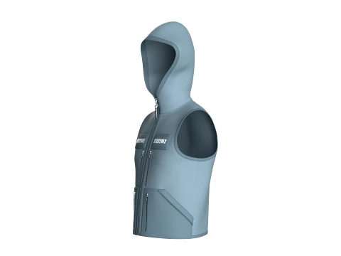 Men Hooded Full-Zip Tactical Utility Vest 3D Model