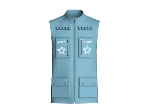 Men Tactical Utility Vest With Star Print 3Dモデル