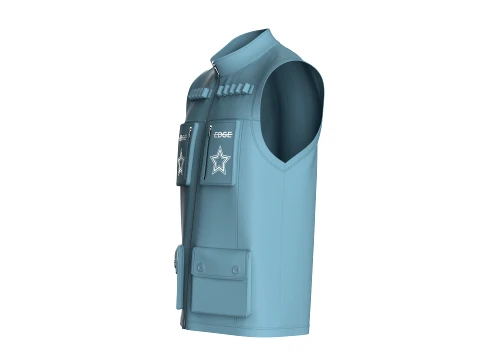 Men Tactical Utility Vest With Star Print 3D Model