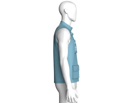 Men Tactical Utility Vest With Star Print 3D Model
