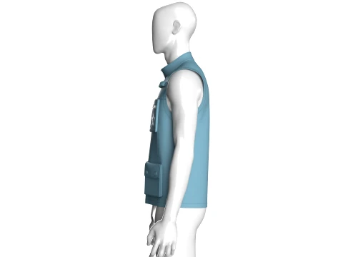 Men Tactical Utility Vest With Star Print 3D Model