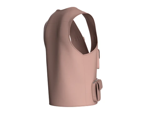 Men Tactical Vest With Multi-Pockets 3D Model