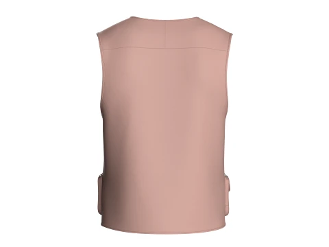 Men Tactical Vest With Multi-Pockets 3D Model