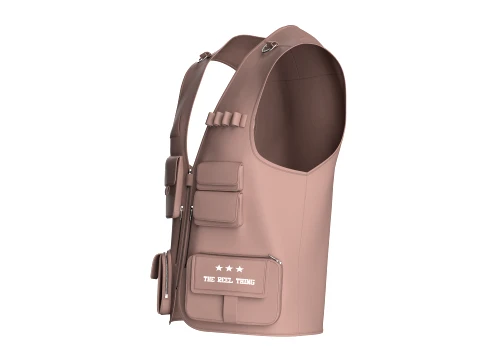 Men Tactical Vest With Multi-Pockets 3D Model