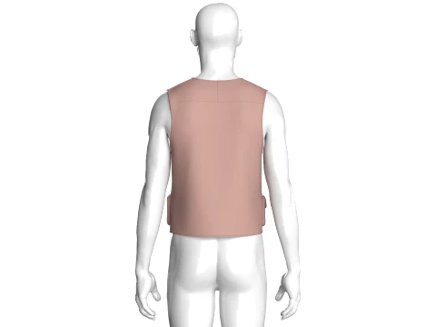 Men Tactical Vest With Multi-Pockets 3D Model