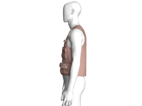 Men Tactical Vest With Multi-Pockets 3D Model