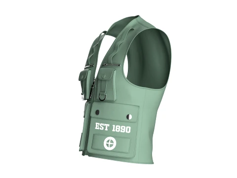 Men V-Neck Full Zip Tactical Utility Vest 3D Model
