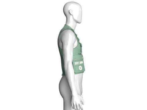 Men V-Neck Full Zip Tactical Utility Vest 3D Model