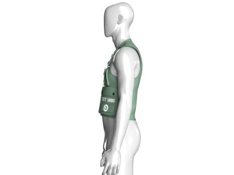 Men V-Neck Full Zip Tactical Utility Vest 3D Model