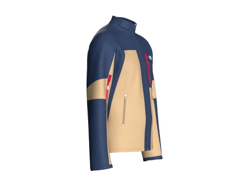 Men Full-Zip Technical Jacket 3D Model