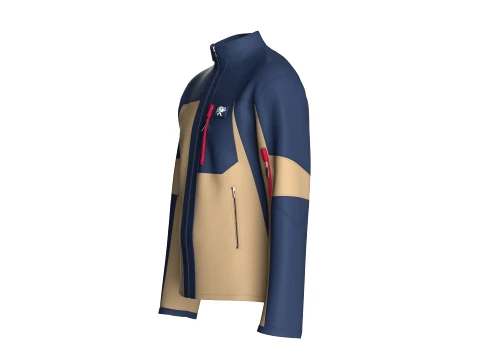 Men Full-Zip Technical Jacket 3D Model