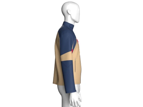 Men Full-Zip Technical Jacket 3D Model