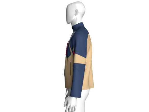 Men Full-Zip Technical Jacket 3D Model