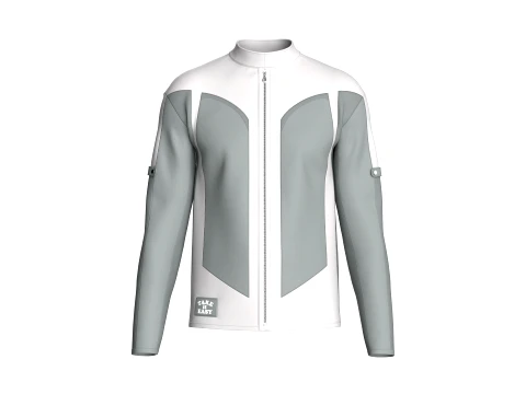 Men Full-Zip Two Tone Technical Jacket 3Dモデル