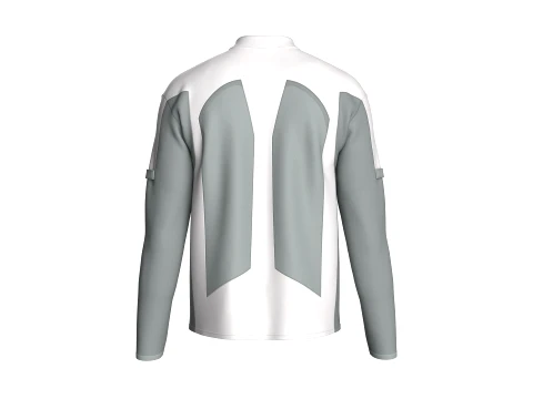 Men Full-Zip Two Tone Technical Jacket 3D Model