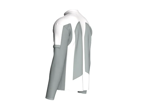 Men Full-Zip Two Tone Technical Jacket 3D Model