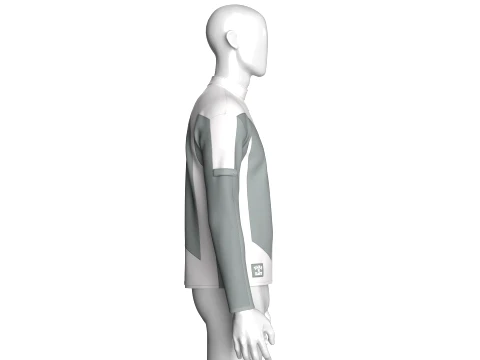 Men Full-Zip Two Tone Technical Jacket 3D Model