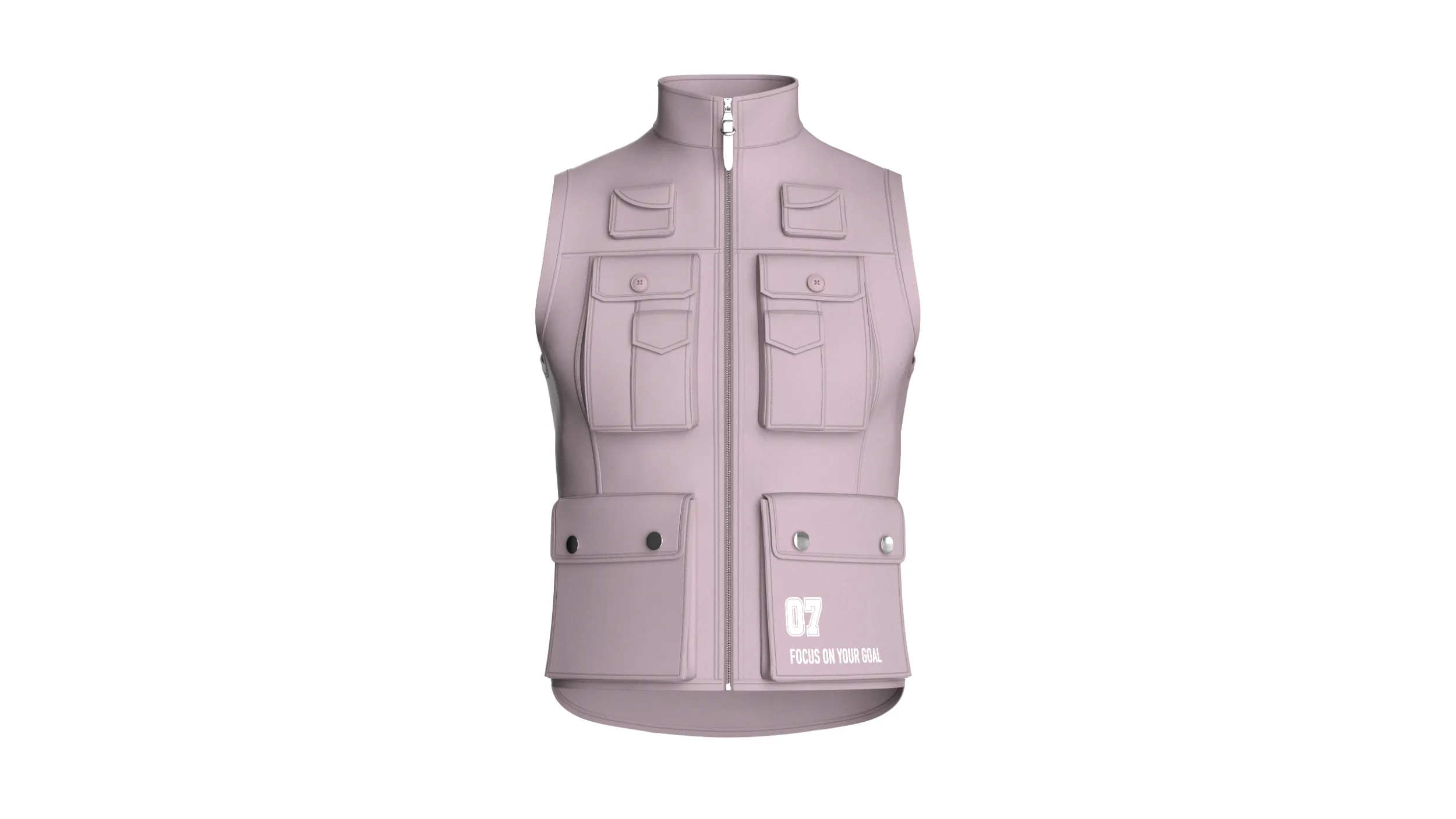 Men Full-Zip Tactical Utility Vest 3D Model .c4d .max .obj .3ds .fbx .stl .blend