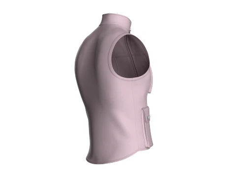 Men Full-Zip Tactical Utility Vest 3D Model