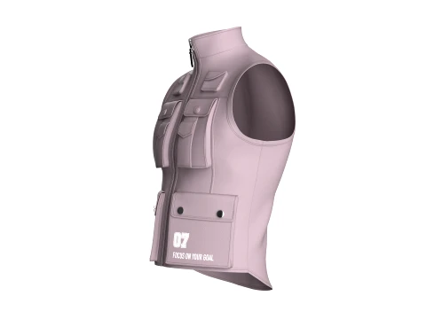 Men Full-Zip Tactical Utility Vest 3D Model