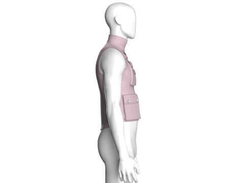 Men Full-Zip Tactical Utility Vest 3D Model