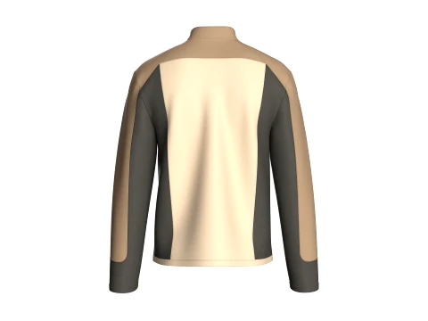 Men Full-Zip Three Tone Technical Jacket 3D Model