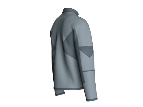 Men Stand-Collar Zippers Technical Jacket 3D Model