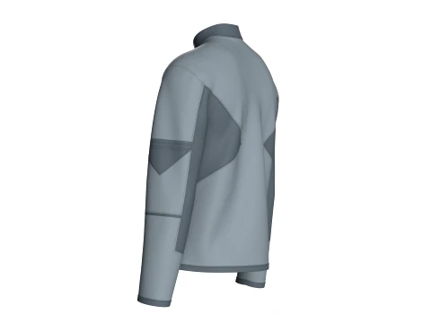 Men Stand-Collar Zippers Technical Jacket 3D Model