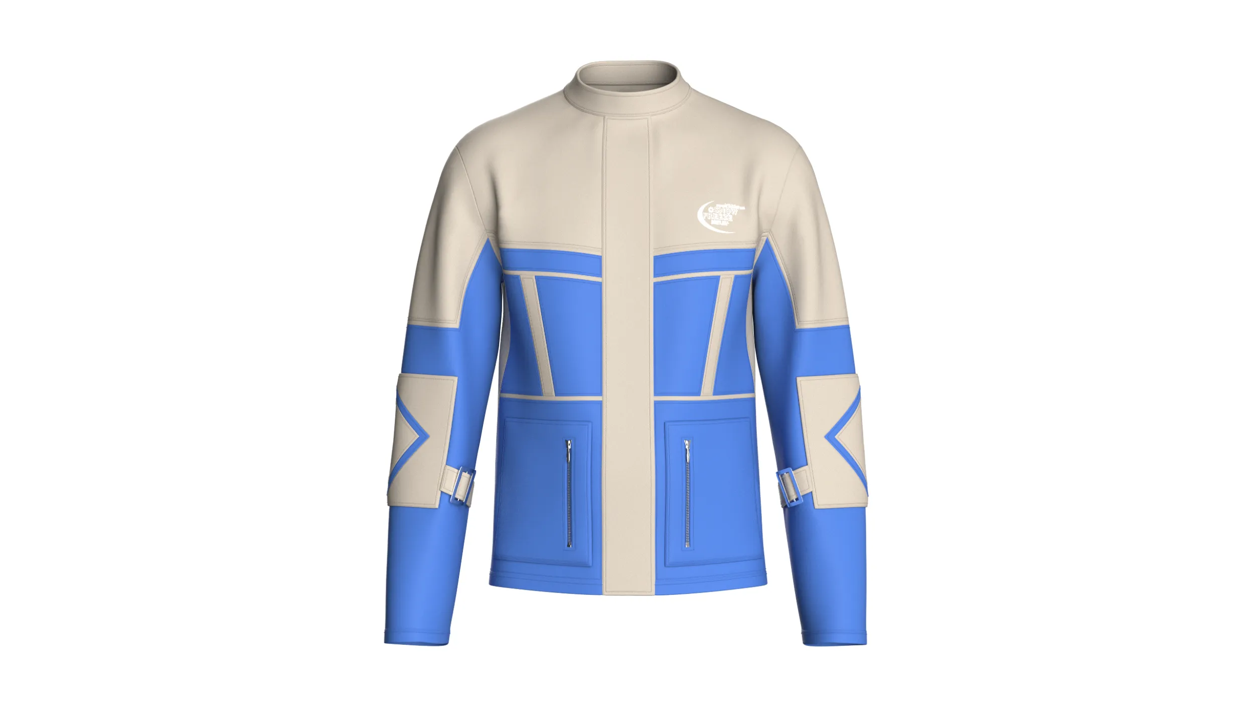 Men Vertical Zip Pockets Jacket 3D Model .c4d .max .obj .3ds .fbx .stl .blend 